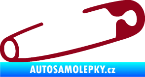 Samolepka Zavírací špendlík 001 pravá  bordó vínová