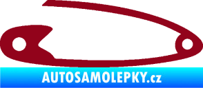 Samolepka Zavírací špendlík 002 levá bordó vínová