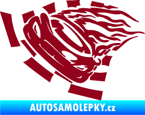Samolepka Závodní auto 004 levá bordó vínová