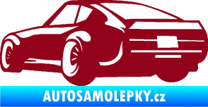 Samolepka Závodní auto 009 levá bordó vínová