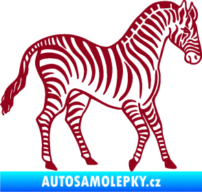 Samolepka Zebra 002 pravá bordó vínová