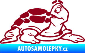 Samolepka Želva 003 pravá bordó vínová
