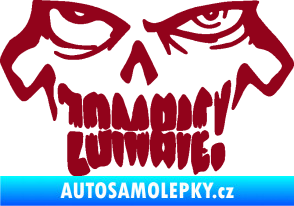 Samolepka Zombie 003 bordó vínová