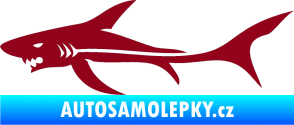 Samolepka Žralok 006 levá bordó vínová