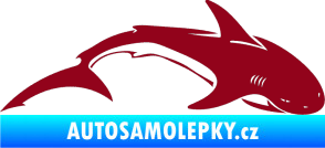 Samolepka Žralok 007 pravá bordó vínová
