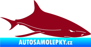 Samolepka Žralok 008 pravá bordó vínová