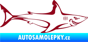 Samolepka Žralok 009 pravá bordó vínová