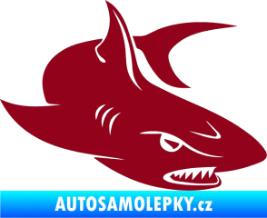 Samolepka Žralok 012 pravá bordó vínová
