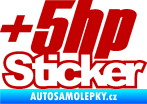 Samolepka + 5hp sticker 001 tmavě červená