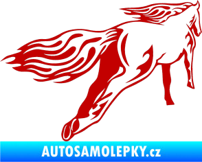 Samolepka Animal flames 009 pravá kůň tmavě červená