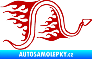 Samolepka Animal flames 040 pravá had tmavě červená