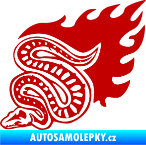 Samolepka Animal flames 086 levá had tmavě červená