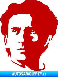 Samolepka Silueta Ayrton Senna levá tmavě červená