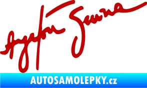 Samolepka Podpis Ayrton Senna tmavě červená