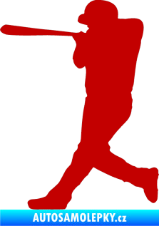 Samolepka Baseball 009 levá tmavě červená