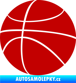 Samolepka Basketbalový míč 001 tmavě červená