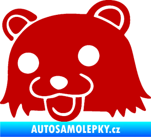 Samolepka Bear levá tmavě červená