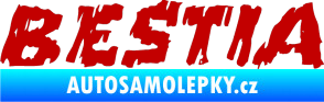 Samolepka Bestia tmavě červená