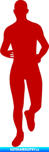 Samolepka Běžec 002 levá tmavě červená