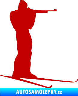 Samolepka Biatlon 001 pravá tmavě červená