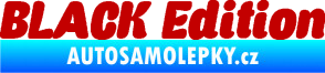 Samolepka Black edition 001 nápis tmavě červená