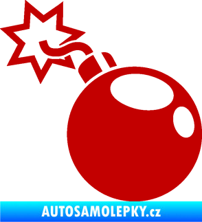 Samolepka Bomba 001 levá tmavě červená