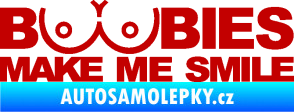 Samolepka Boobies 002  tmavě červená