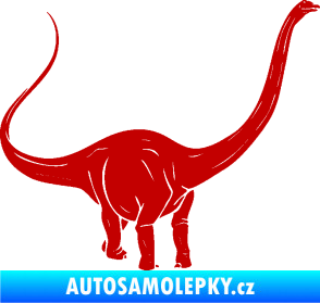 Samolepka Brachiosaurus 002 pravá tmavě červená