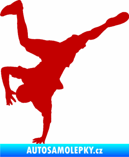 Samolepka Breakdance 001 levá tmavě červená