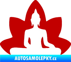 Samolepka Budha 003 pravá  tmavě červená