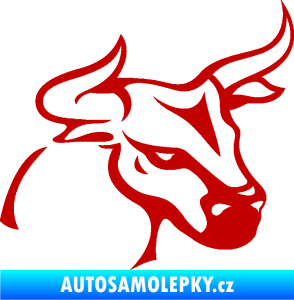 Samolepka Býk 005 pravá tmavě červená