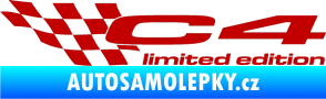 Samolepka C4 limited edition levá tmavě červená