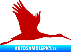 Samolepka Čáp 002 pravá tmavě červená