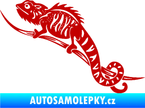 Samolepka Chameleon 003 levá tmavě červená