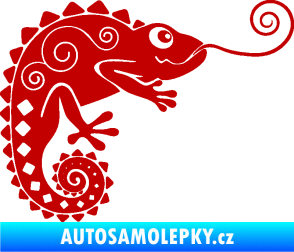 Samolepka Chameleon 004 pravá tmavě červená