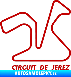 Samolepka Okruh Circuito de Jerez tmavě červená