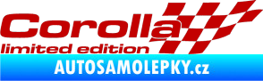 Samolepka Corolla limited edition pravá tmavě červená