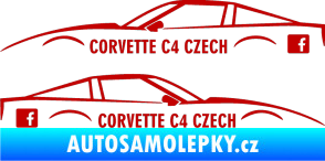 Samolepka Corvette C4 FB tmavě červená