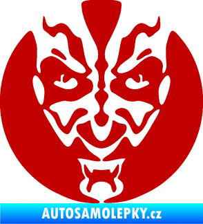 Samolepka Ďábel 001 tmavě červená