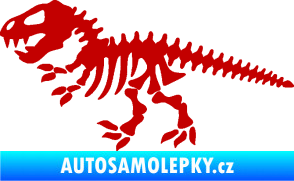 Samolepka Dinosaurus kostra 001 levá tmavě červená