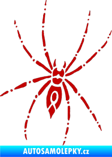 Samolepka Pavouk 011 - pravá tmavě červená