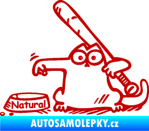 Samolepka Dolej natural levá tmavě červená