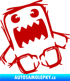 Samolepka Domo 009 levá crazy tmavě červená