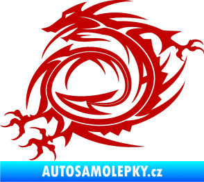 Samolepka Dragon 002 levá tmavě červená