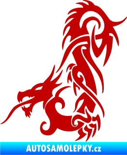 Samolepka Dragon 007 levá tmavě červená