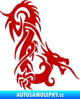 Samolepka Dragon 007 pravá tmavě červená