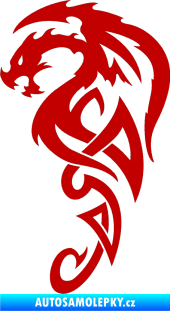 Samolepka Dragon 018 levá tmavě červená