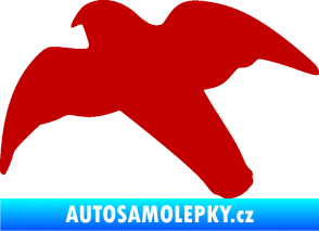 Samolepka Dravec na sklo 003 levá tmavě červená