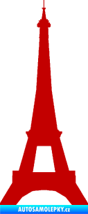 Samolepka Eifelova věž 001 tmavě červená