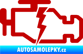 Samolepka Engine fail 002 motor tmavě červená